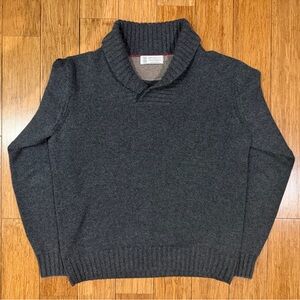 Brunello Cucinelli Dark Gray Men's Cashmere Sweater size 46